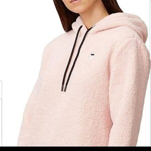 Fila Sherpa Hoodie Sweater Sz S Josephine Pink Peach